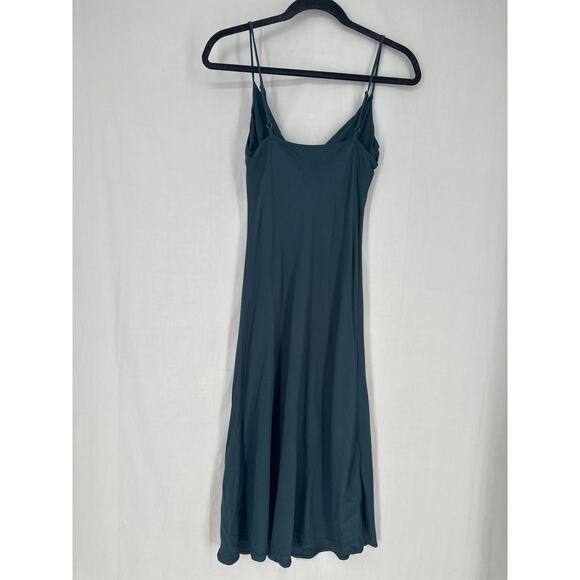 Loft Slip Dress Womens 0 Dark Green Midi Cowl Neck Sleeveless Summer Party Fairy - Picture 3 of 8